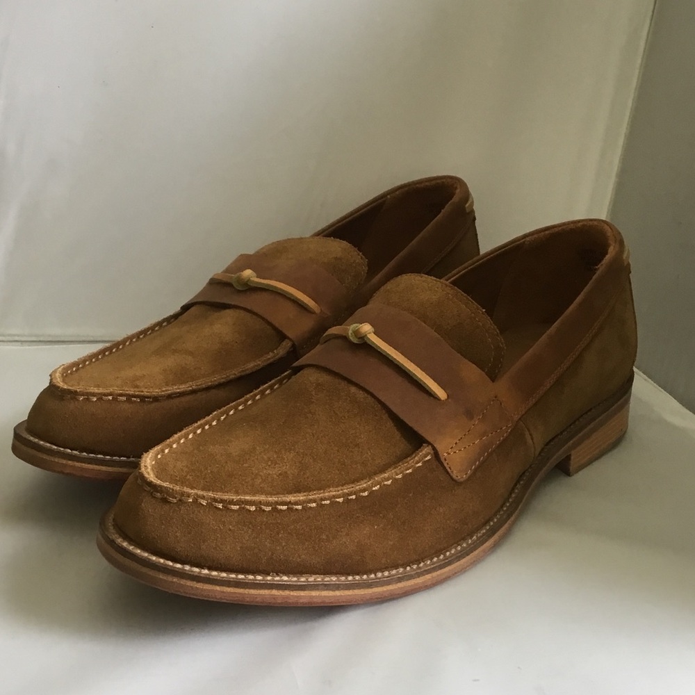 Men's Suede Slip-On Loafers in Brown